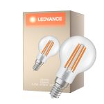 Ledvance Classic LED E14 Sferica Filamento Chiara 2.2W 470lm - 827 Bianco Molto Caldo | Sostitutiva 40W