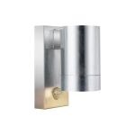 Nordlux Tin Luce Da Parete Metallo e Vetro Grigio | 76mm - IP54 - Adatto per GU10 - Sensore di Movimento e Luce 