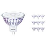 Multipack 10x Philips Master Value LED Faretti GU5.3 MR16 7.5W 630lm 60D - 930 Luce Calda | Miglior resa cromatica - Dimmerabile - Sostitutiva 50W