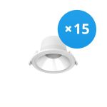 Multipack 15x Noxion Downlight LED Apollo 9W 1100lm 60D - 840 Bianco Freddo | 145mm - Ritaglio 120mm - UGR <19