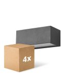 Multipack 4x D'Lite Luce Da Parete Bello Nero Up & Down 12W 850lm - 830 Luce Calda - | IP54