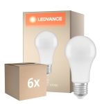 Multipack 6x Ledvance Classic LED E27 Pera Ghiaccio 14W 1521lm - 827 Bianco Molto Caldo | Dimmerabile - Sostitua 100W