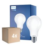 Multipack 4x Philips Classic LED Bulbo E27 Pera Ghiaccio 17.5W 2452lm - 827 Bianco Molto Caldo | Sostitutiva 150W