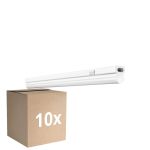 Multipack 10x Ledvance Reglette LED Linear Compatto Interruttore 4W 400lm - 830 Luce Calda | 30cm