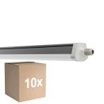 Multipack 10x Ledvance Stagna Reglette Stagna FLEX Cablaggio Entra/Esci 34W 5600lm - 840 Bianco Freddo | 120cm - Sostitutiva 2x36W