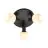 Nordlux Milford Luce da soffitto Vetro Mini 3-Rondel Nero | Adatto per 3x E14