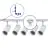 Bright Choice Set completo 1-Fase Rail L 1 x 2 Metro Bianca | incl. 5x Faretti + GU10 2700K 3W Dimmerabile + Tappo Di Chiusura, Connettore di Alimentazione e L -Connettore