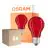 Multipack 6x Osram LED Star Classic Decor E27 Pera Filamento Ghiaccio 2.5W 45lm - Rosso | Sostitutiva 7W