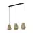 Eglo Luce Pendente Alderney Acciaio Nero | IP20 - Adatto per 3x E27 