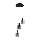 Eglo Luce Pendente Gorosiba Acciaio Nero | IP20 - Adatto per 3x E27 