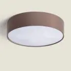 Bright Choice Lampada Da Soffitto A LED Il Giro Tessuto Marrone | 500mm - Adatto per 3x E27 – Max 40W